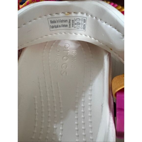Crocs Hiker Xscape Festival Platform Sandals White Pink Women Size 6 Open Toe - Picture 10 of 14